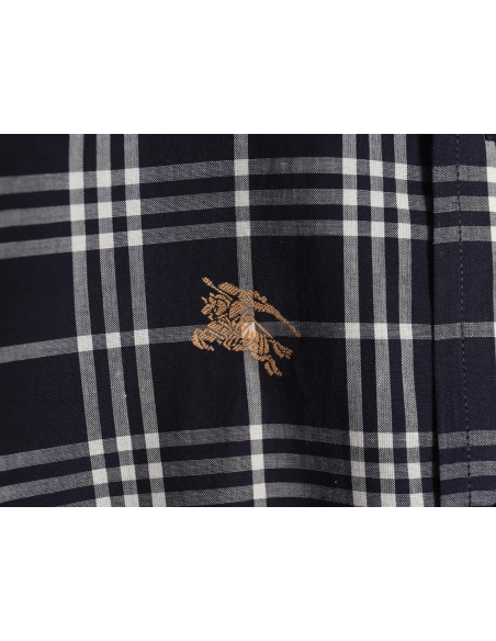 Burberry all over print war horse plaid long sleeve shirt TSK2,Burberry