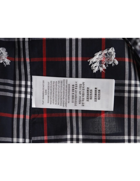 Burberry all over print war horse plaid long sleeve shirt TSK1,Burberry