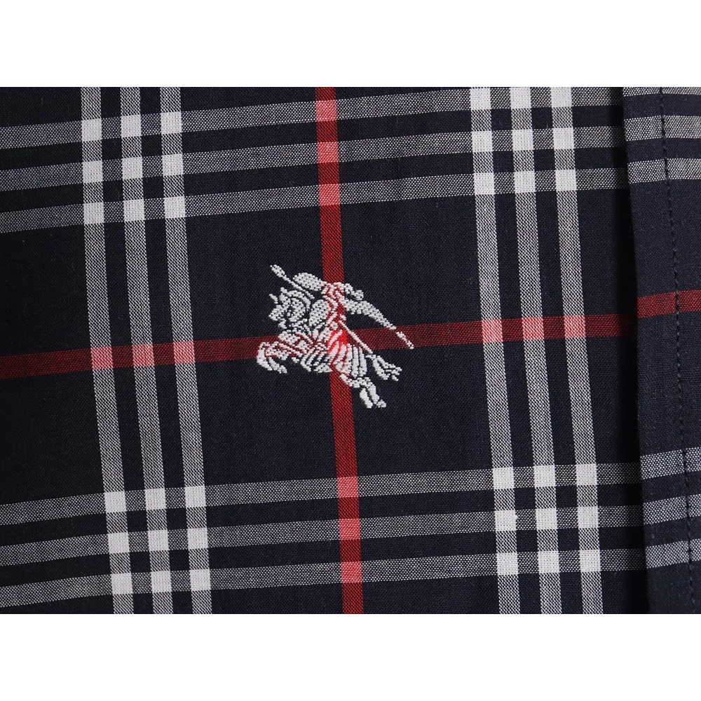 Burberry all over print war horse plaid long sleeve shirt TSK1,Burberry