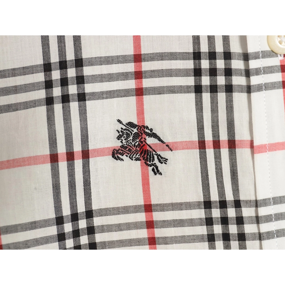 Burberry all over print war horse plaid long sleeve shirt,Burberry