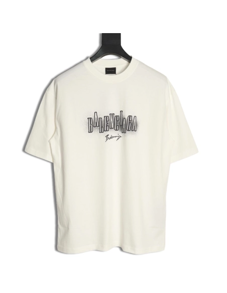 Balenciaga Halo Print Pop Embroidery Short Sleeve T-Shirt,Balenciaga