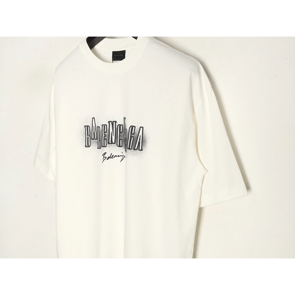 Balenciaga Halo Print Pop Embroidery Short Sleeve T-Shirt,Balenciaga