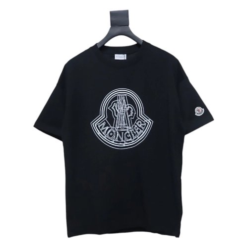Moncler overlapping logo print short sleeves,Moncler