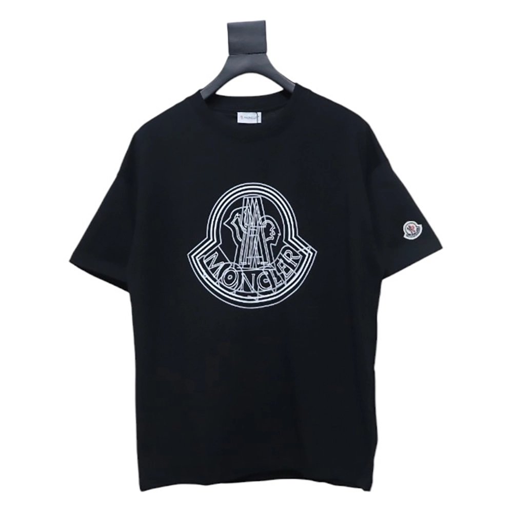 Moncler overlapping logo print short sleeves,Moncler
