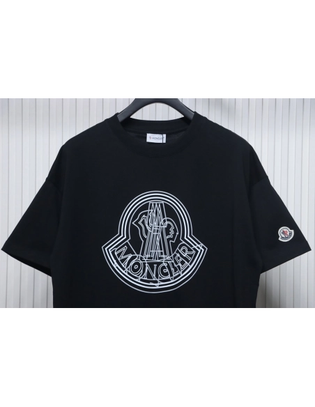 Moncler overlapping logo print short sleeves,Moncler