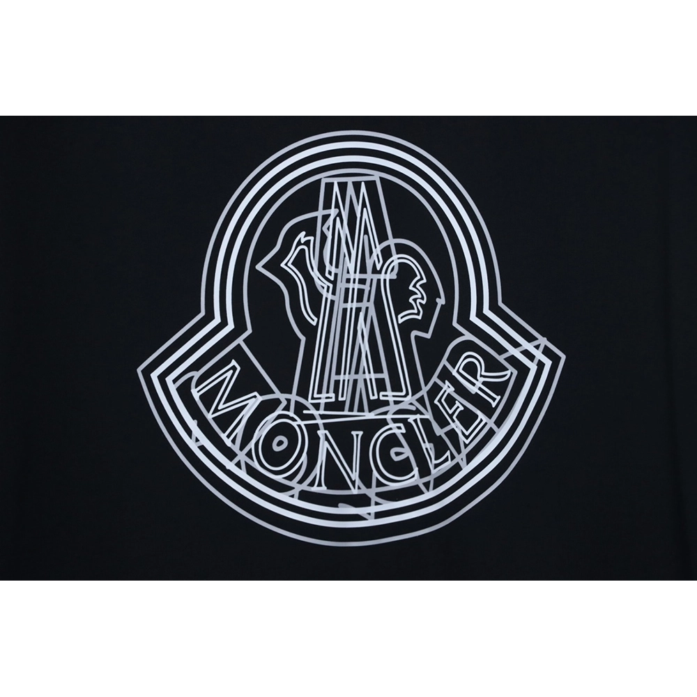 Moncler overlapping logo print short sleeves,Moncler