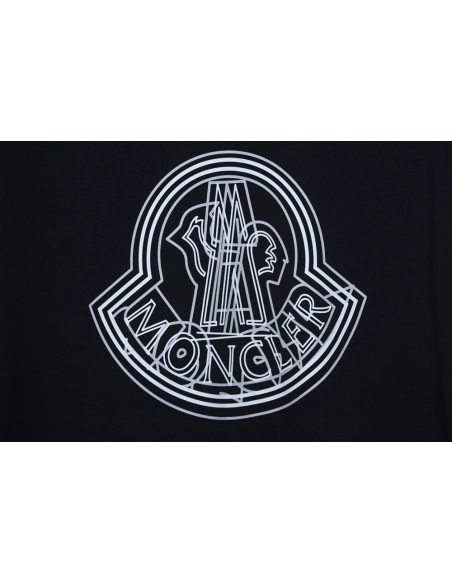 Moncler overlapping logo print short sleeves,Moncler