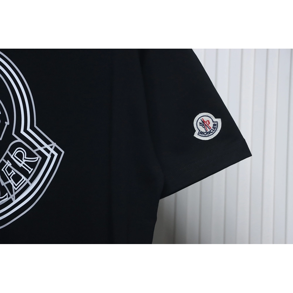Moncler overlapping logo print short sleeves,Moncler