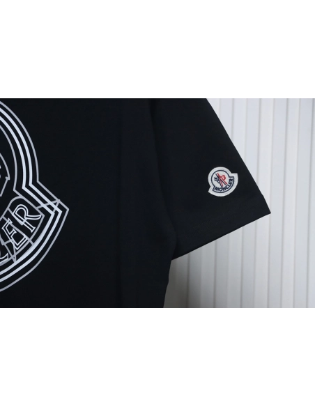 Moncler overlapping logo print short sleeves,Moncler