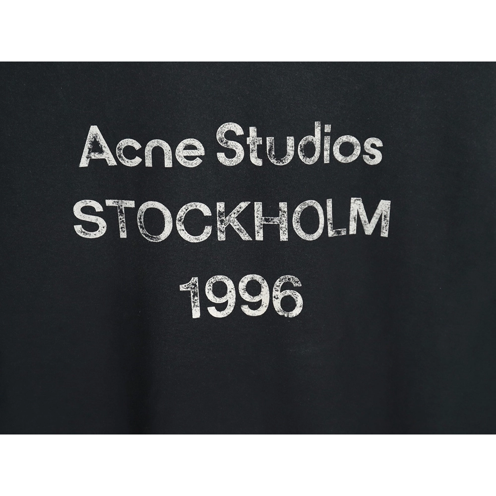 Acne Studios Gradient Mottled 1996 Lettering Print Short Sleeve T-shirt TSK3,Acne Studios