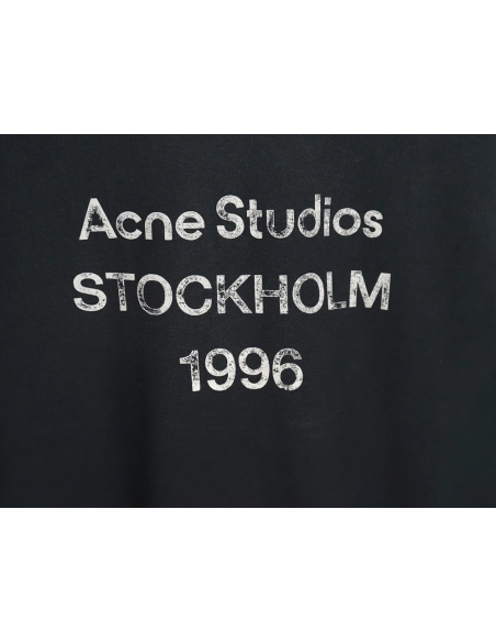 Acne Studios Gradient Mottled 1996 Lettering Print Short Sleeve T-shirt TSK3,Acne Studios