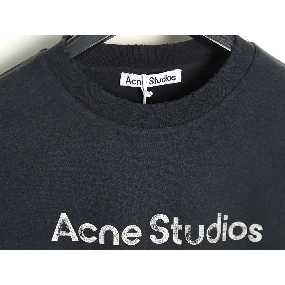 Acne Studios Gradient Mottled 1996 Lettering Print Short Sleeve T-shirt TSK3,Acne Studios