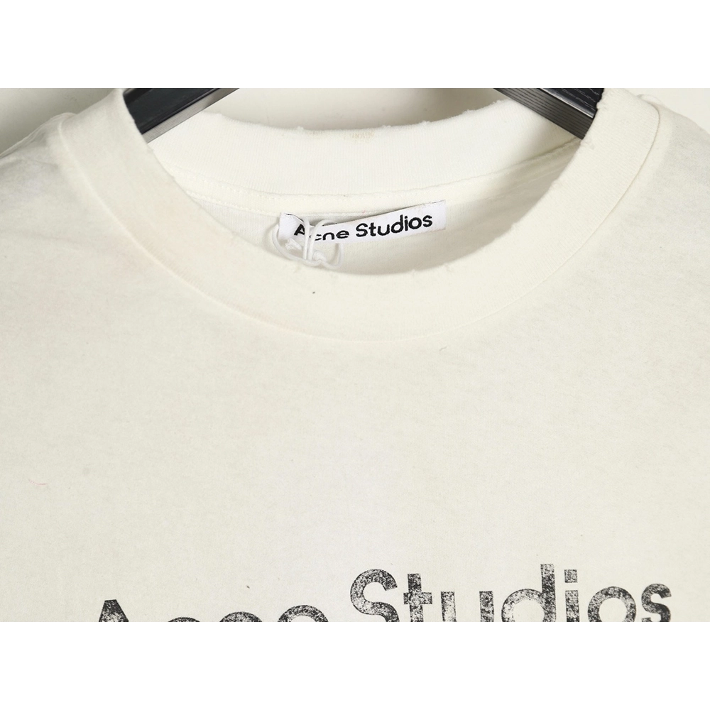 Acne Studios Gradient Mottled 1996 Lettering Print Short Sleeve T-shirt TSK2,Acne Studios
