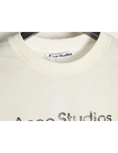 Acne Studios Gradient Mottled 1996 Lettering Print Short Sleeve T-shirt TSK2,Acne Studios