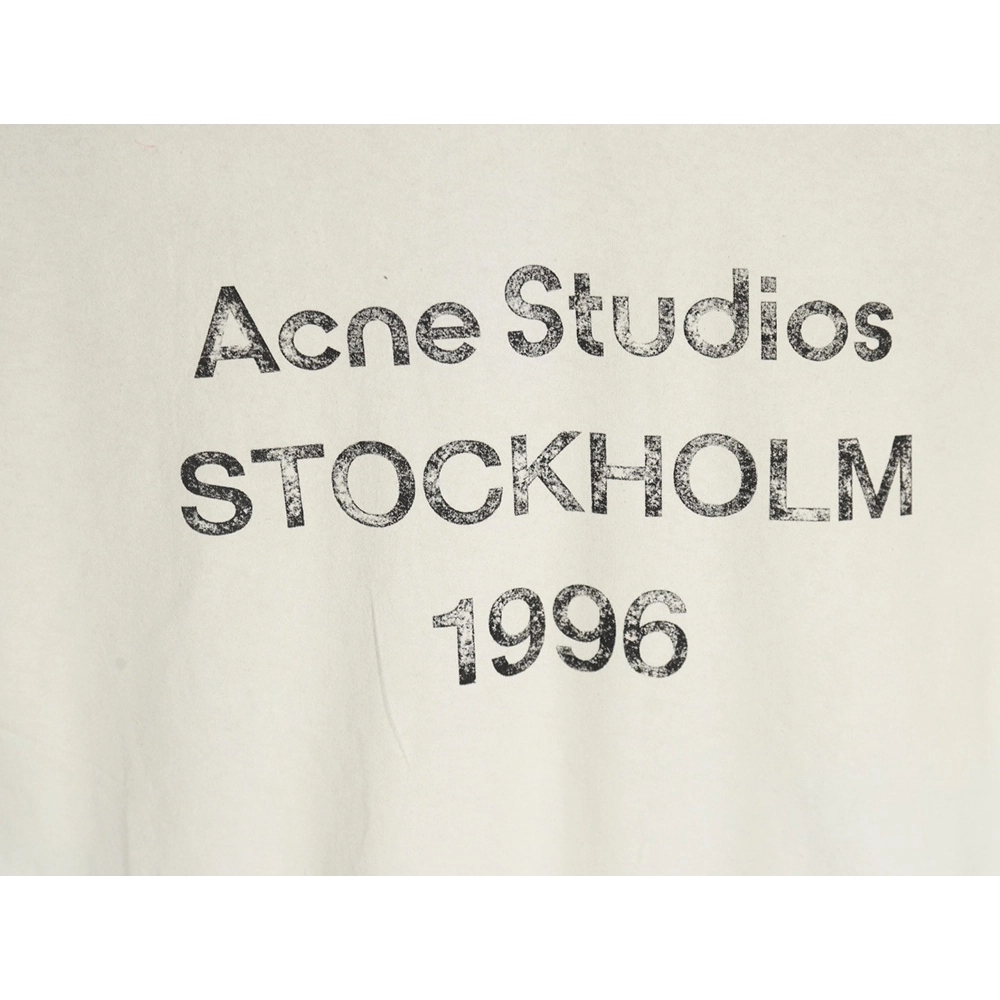 Acne Studios Gradient Mottled 1996 Lettering Print Short Sleeve T-shirt TSK2,Acne Studios