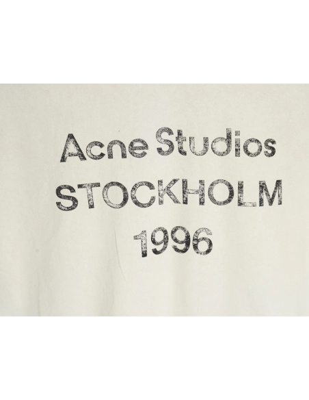 Acne Studios Gradient Mottled 1996 Lettering Print Short Sleeve T-shirt TSK2,Acne Studios