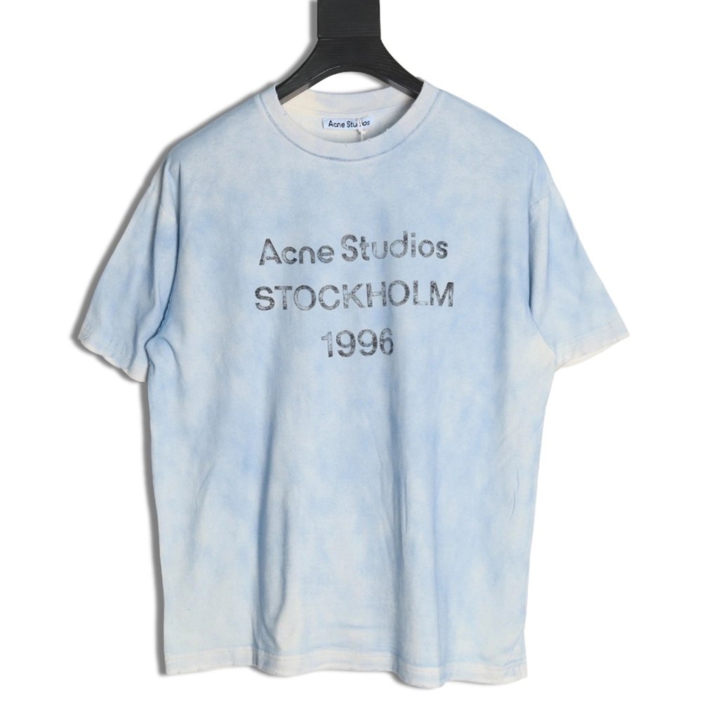 Acne Studios Gradient Mottled 1996 Lettering Print Short Sleeve T-shirt TSK1,Acne Studios