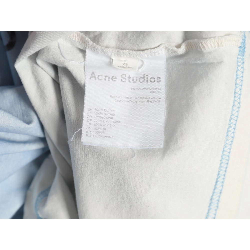 Acne Studios Gradient Mottled 1996 Lettering Print Short Sleeve T-shirt TSK1,Acne Studios