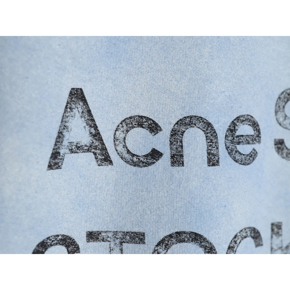 Acne Studios Gradient Mottled 1996 Lettering Print Short Sleeve T-shirt TSK1,Acne Studios