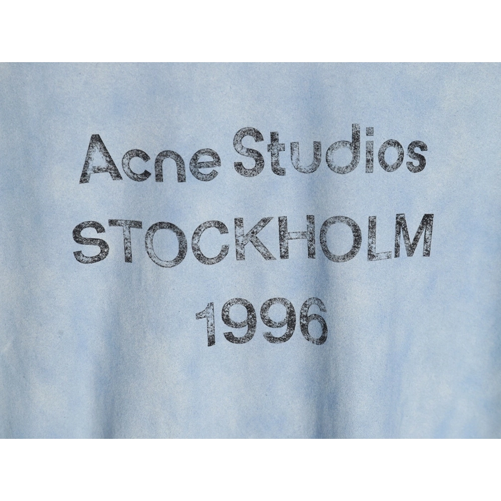Acne Studios Gradient Mottled 1996 Lettering Print Short Sleeve T-shirt TSK1,Acne Studios