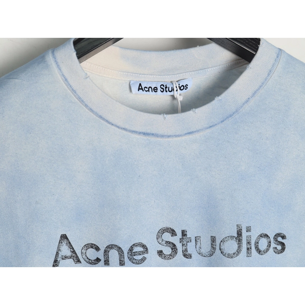 Acne Studios Gradient Mottled 1996 Lettering Print Short Sleeve T-shirt TSK1,Acne Studios