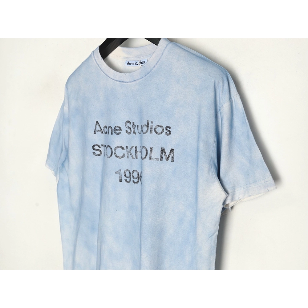 Acne Studios Gradient Mottled 1996 Lettering Print Short Sleeve T-shirt TSK1,Acne Studios