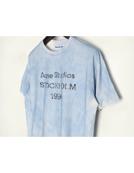 Acne Studios Gradient Mottled 1996 Lettering Print Short Sleeve T-shirt TSK1,Acne Studios