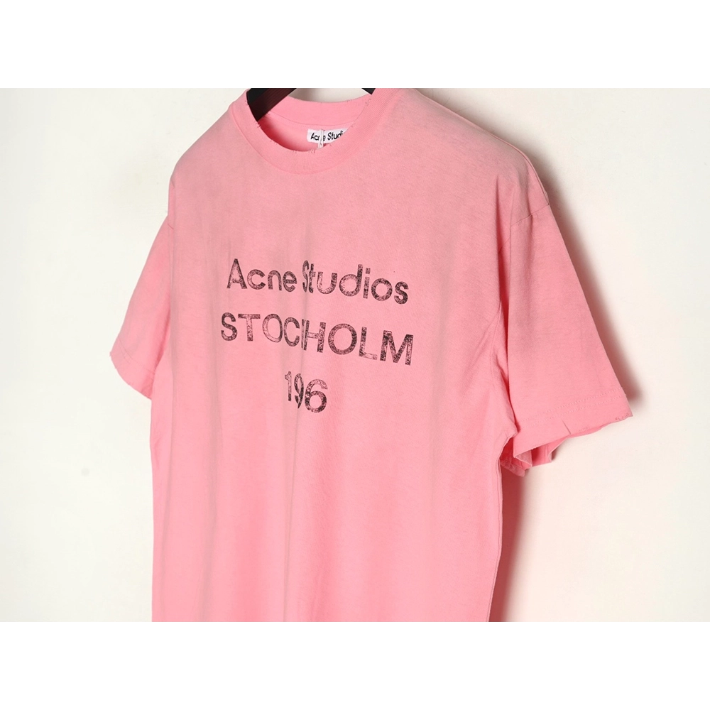 Acne Studios Gradient Mottled 1996 Lettering Print Short Sleeve T-shirt,Acne Studios