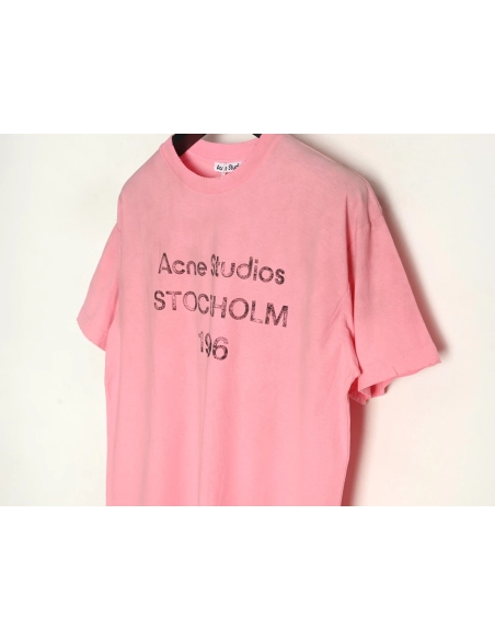 Acne Studios Gradient Mottled 1996 Lettering Print Short Sleeve T-shirt,Acne Studios