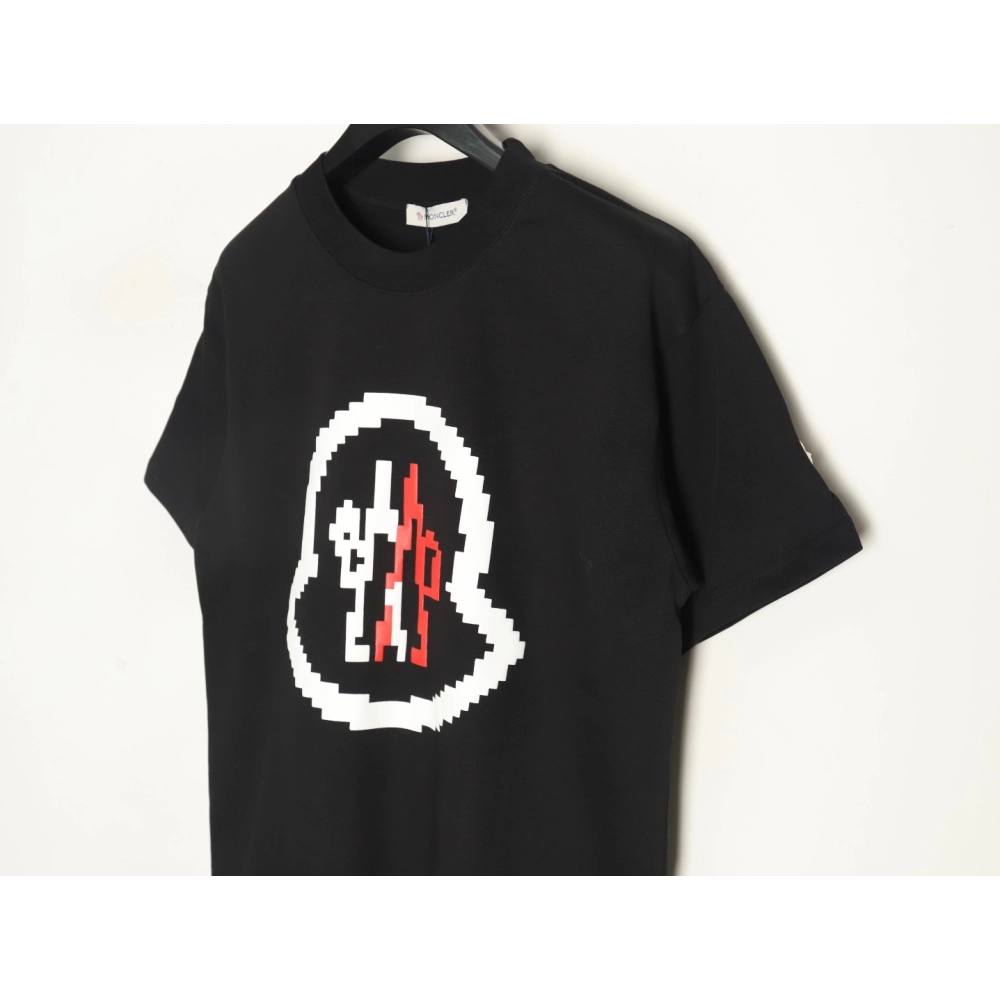 Moncler pixel fuzzy foam logo printed short-sleeved T-shirt TSK1,Moncler