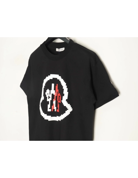 Moncler pixel fuzzy foam logo printed short-sleeved T-shirt TSK1,Moncler