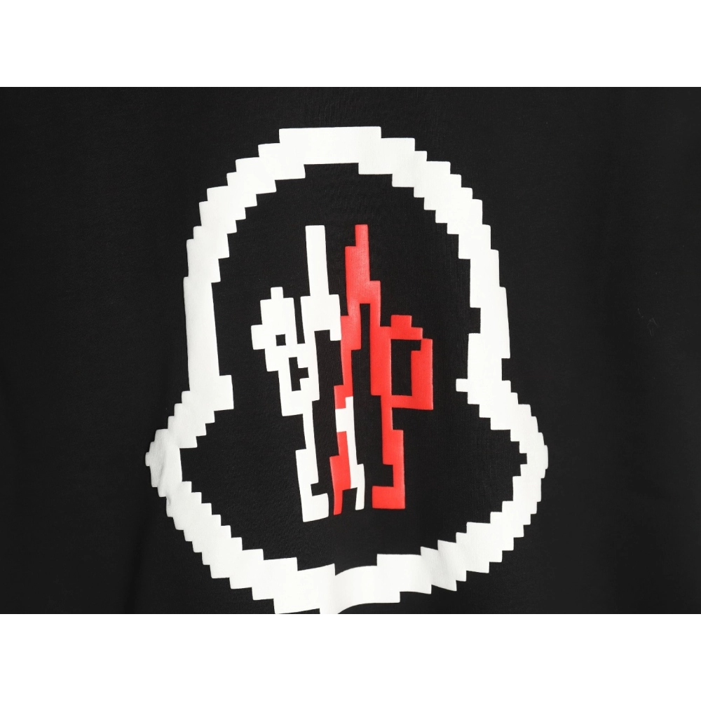 Moncler pixel fuzzy foam logo printed short-sleeved T-shirt TSK1,Moncler