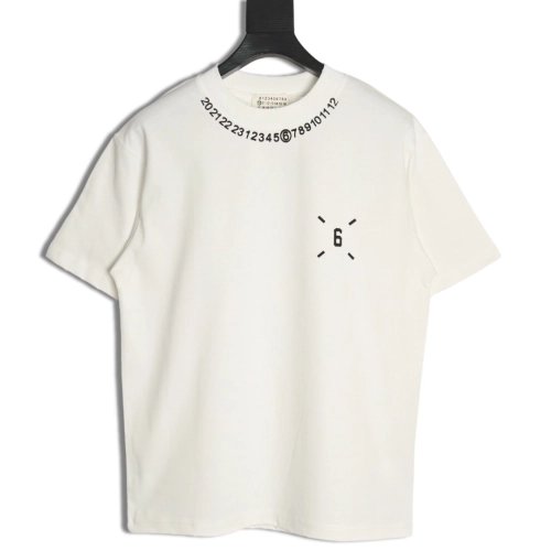 Maison Margiela printed logo crew neck short sleeve T-shirt,MAISON MARGIELA