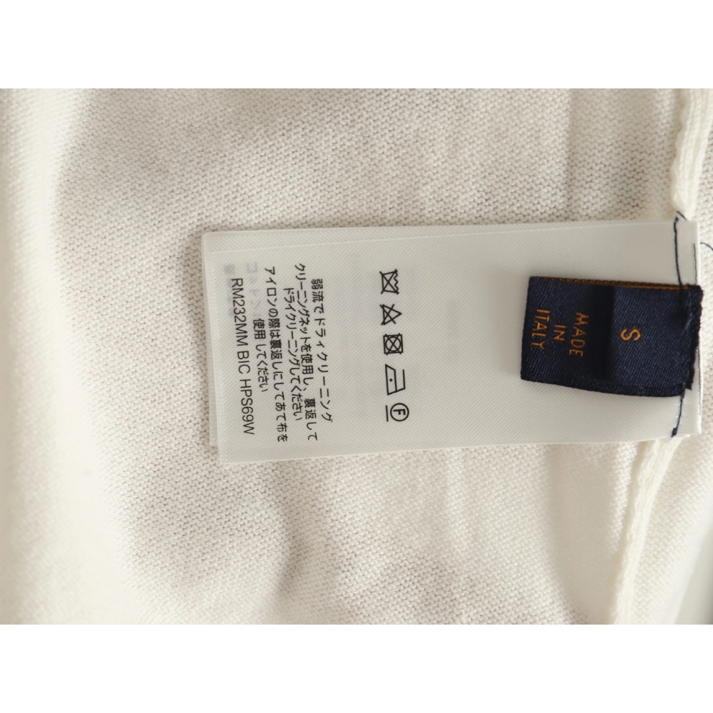 Louis Vuitton Airplane Jacquard Crew Neck Knit Short Sleeves,Louis Vuitton
