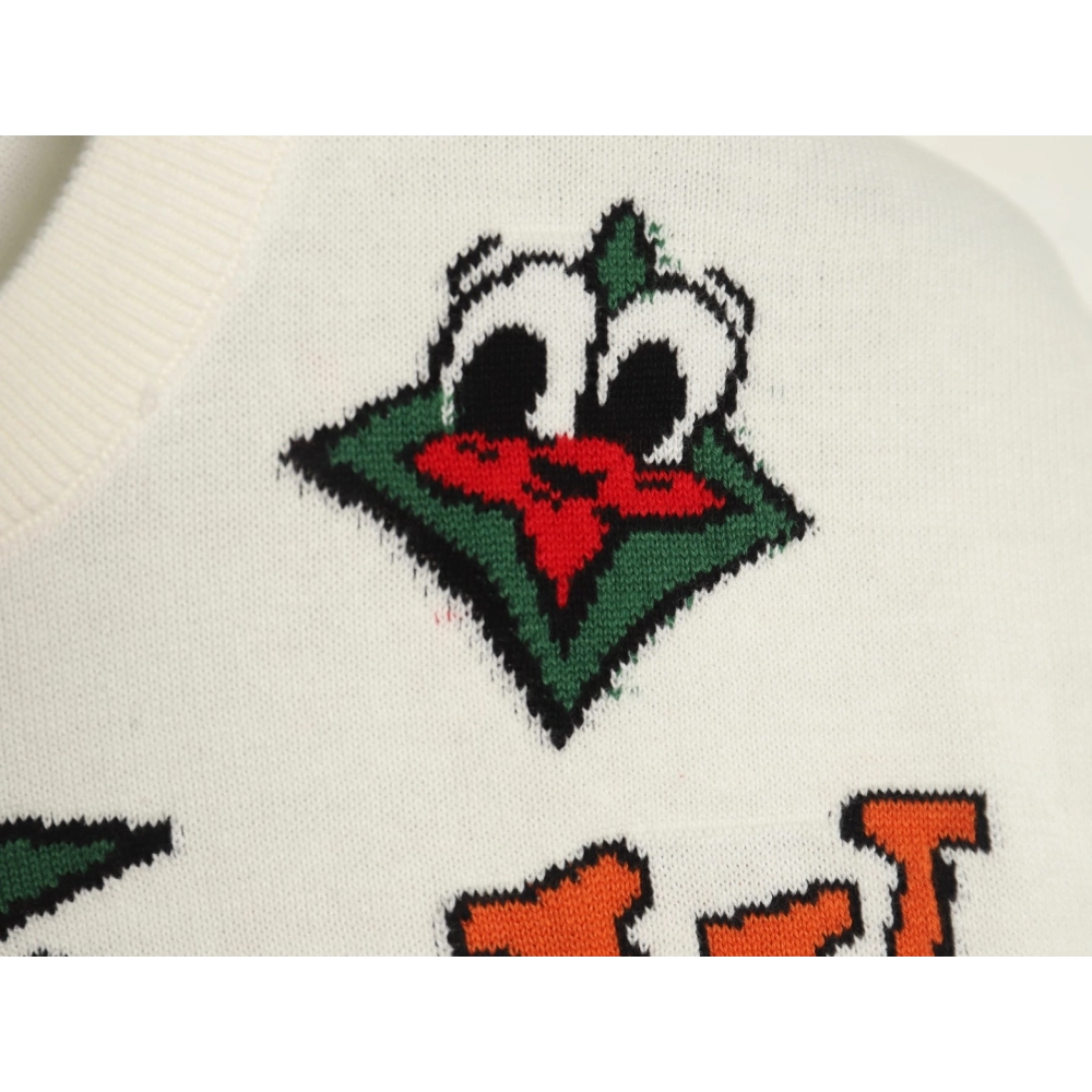 Louis Vuitton Airplane Jacquard Crew Neck Knit Short Sleeves,Louis Vuitton
