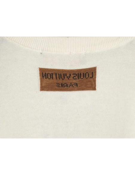 Louis Vuitton Airplane Jacquard Crew Neck Knit Short Sleeves,Louis Vuitton