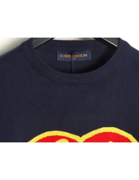 Louis Vuitton Nigo Heart Jacquard Wool Short Sleeves,Louis Vuitton