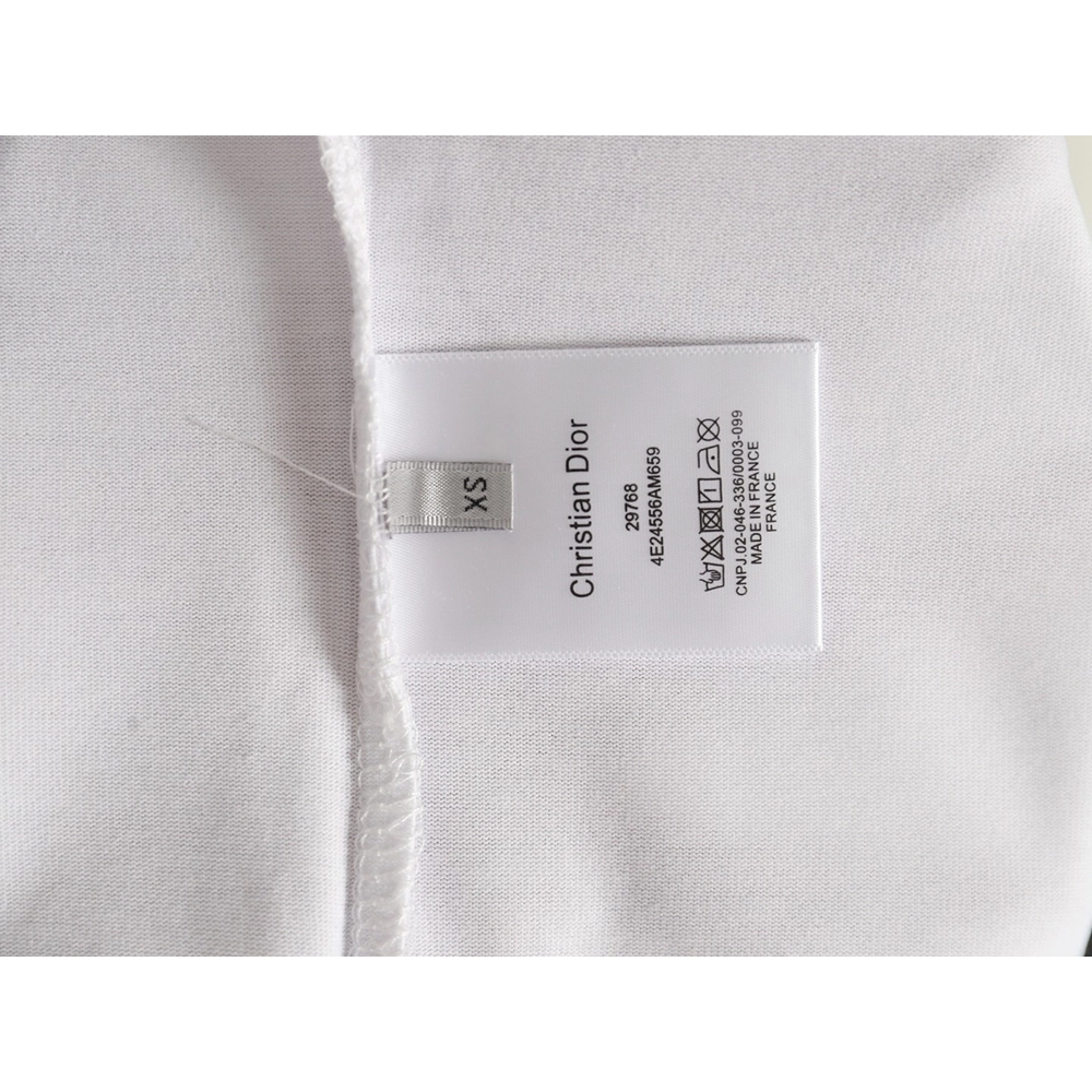 Dior chest logo embroidered lettering short sleeve T-shirt,Dior