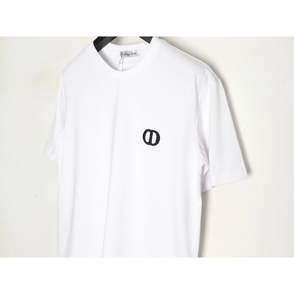 Dior chest logo embroidered lettering short sleeve T-shirt,Dior