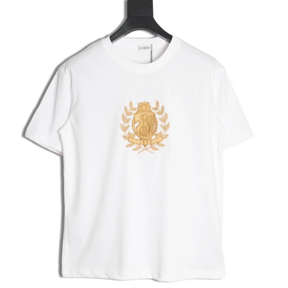 Burberry Gold Leaf Logo Short Sleeve T-Shirt,Burberry