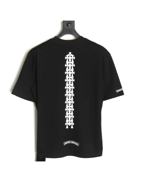 Chrome Hearts Sanskrit cross heavy foam print T-shirt TSK1,Chrome Hearts