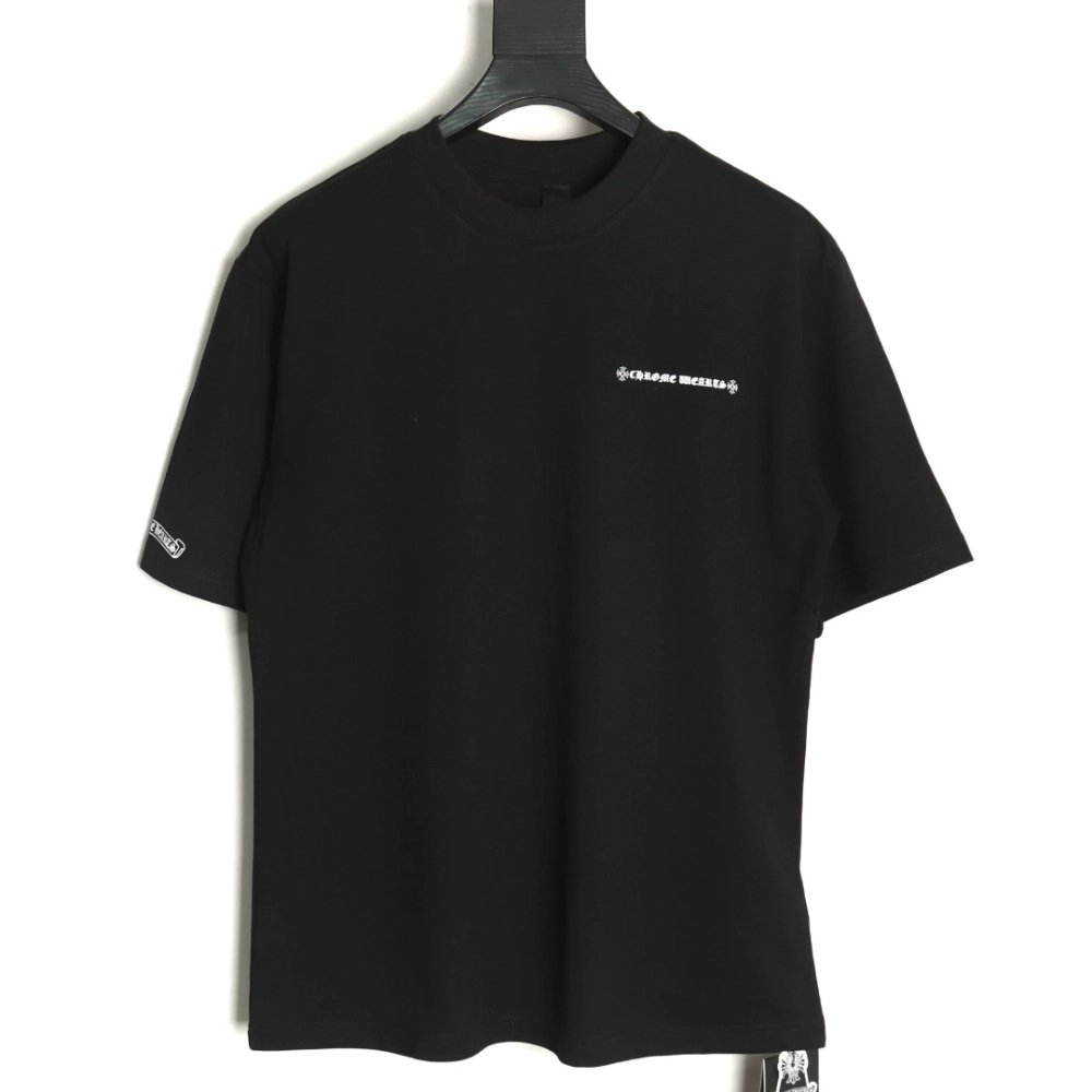 Chrome Hearts Sanskrit cross heavy foam print T-shirt TSK1,Chrome Hearts