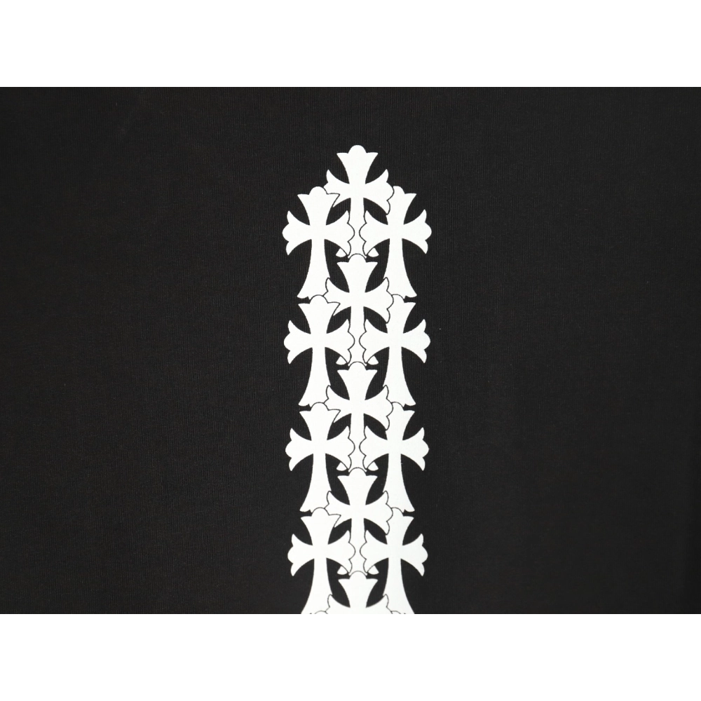 Chrome Hearts Sanskrit cross heavy foam print T-shirt TSK1,Chrome Hearts