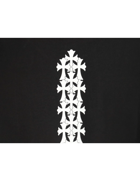 Chrome Hearts Sanskrit cross heavy foam print T-shirt TSK1,Chrome Hearts