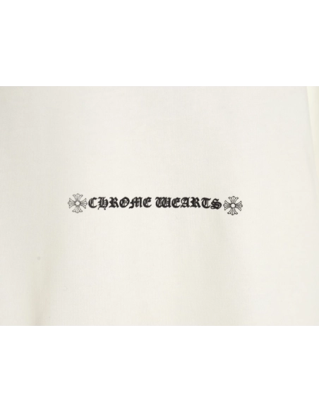 Chrome Hearts Sanskrit cross heavy foam print T-shirt,Chrome Hearts