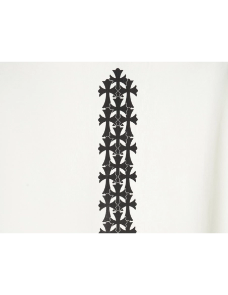 Chrome Hearts Sanskrit cross heavy foam print T-shirt,Chrome Hearts