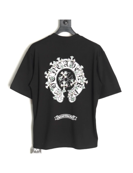 Chrome Hearts Sanskrit cross embroidered T-shirt,Chrome Hearts