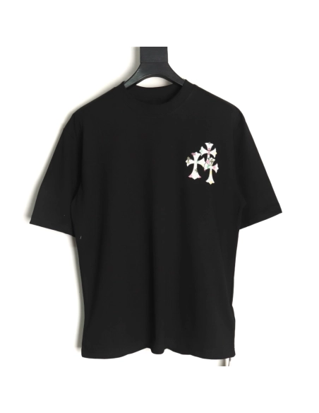 Chrome Hearts Sanskrit cross embroidered T-shirt,Chrome Hearts
