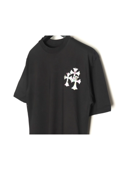 Chrome Hearts Sanskrit cross embroidered T-shirt,Chrome Hearts