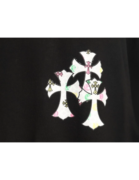 Chrome Hearts Sanskrit cross embroidered T-shirt,Chrome Hearts